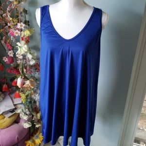 Gorgeous Royal Blue Cross Back Tank Top